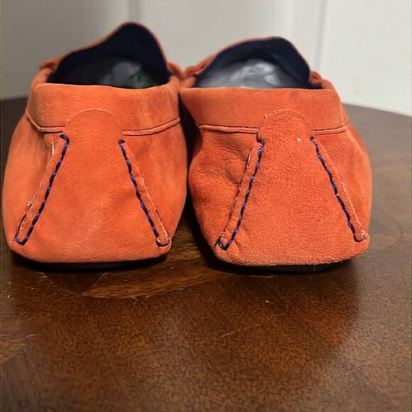 🔥 Johnston & Murphy Womens Orange Slip On Loafer Driving Shoes Sz 6.5 - PERFECT - Picture 8 of 11
